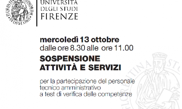 Sospensione attivit&agrave; e servizi 