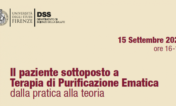 Webinar &ldquo;Il paziente sottoposto a Terapia di Purificazione Ematica: dalla pratica alla teoria&rdquo;